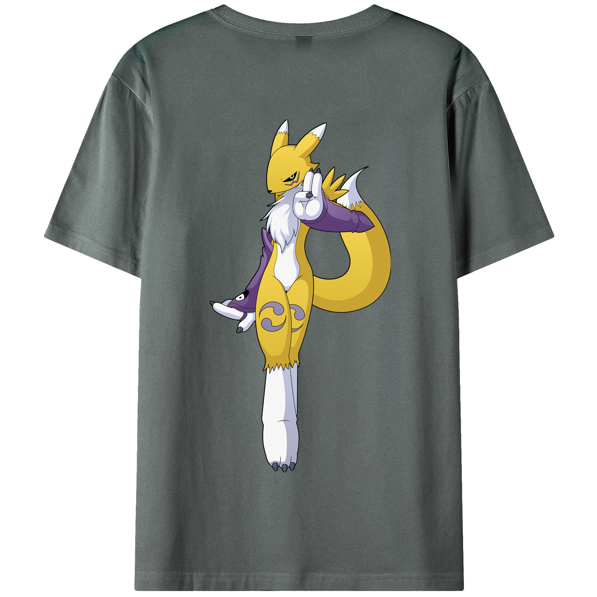 （画像用） Digimon デジタルモンスター/デジモン 綿100％半袖Tシャツ（背面プリント）